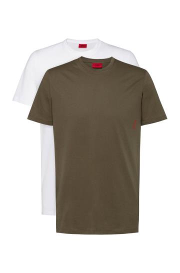 Koszulki HUGO Two Cotton Bodywear Ciemny Zielone Męskie (Pl31243)